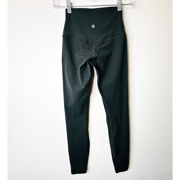 Lululemon Slate Gray High-Waist Yoga Pants 2 - Picture 3 of 9
